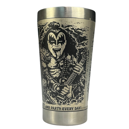 Copo Térmico Kiss | Gravação a Laser 360° Permanente | 475ml | Presente para Fãs de Rock
