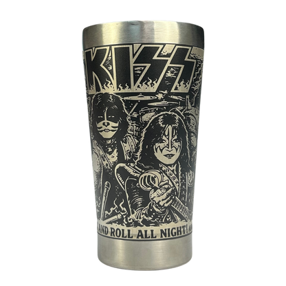 Copo Térmico Kiss | Gravação a Laser 360° Permanente | 475ml | Presente para Fãs de Rock
