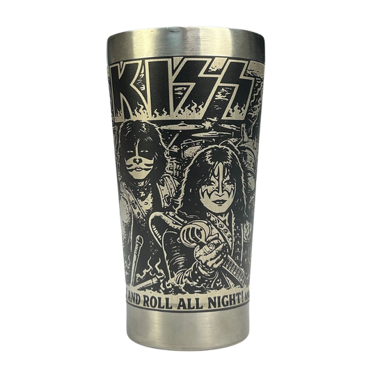 Copo Térmico Kiss | Gravação a Laser 360° Permanente | 475ml | Presente para Fãs de Rock