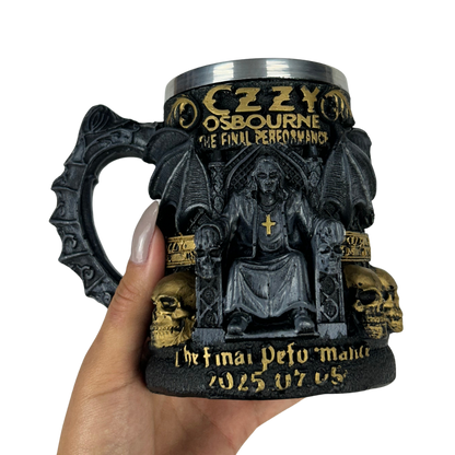 Caneca 3D Ozzy Osbourne | The Final Performance | Asas Morcego | 250ml | Aço Inox