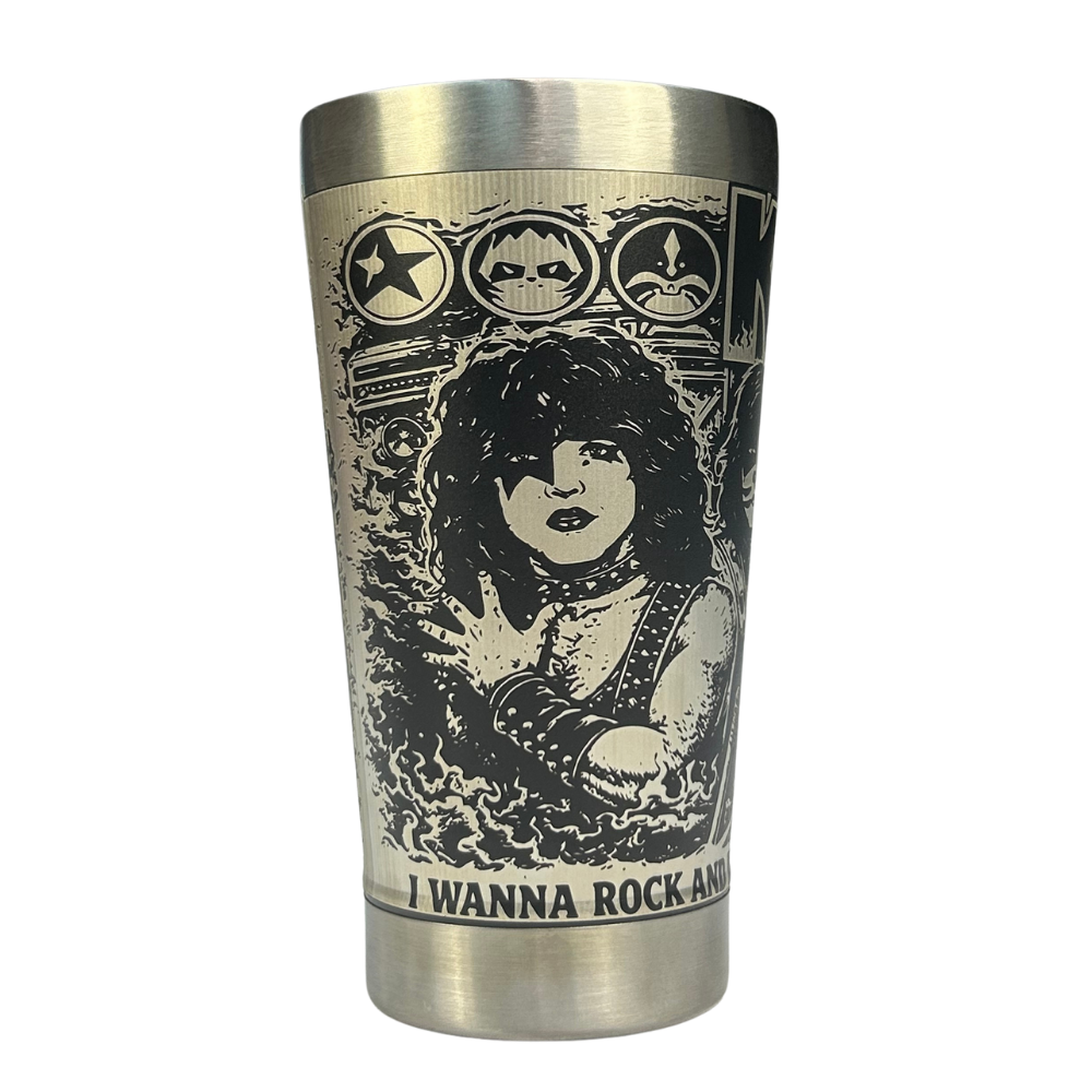 Copo Térmico Kiss | Gravação a Laser 360° Permanente | 475ml | Presente para Fãs de Rock