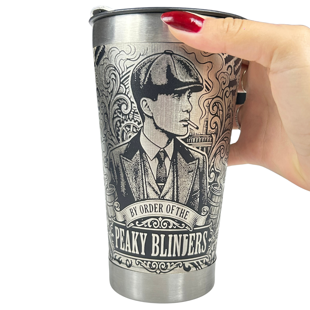 Copo Térmico Peaky Blinders | Gravação a Laser 360° Permanente | 475ml | Presente Exclusivo