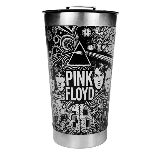 Copo Térmico Pink Floyd | Gravação a Laser 360° Permanente | 475ml | Presente para Fãs de Rock
