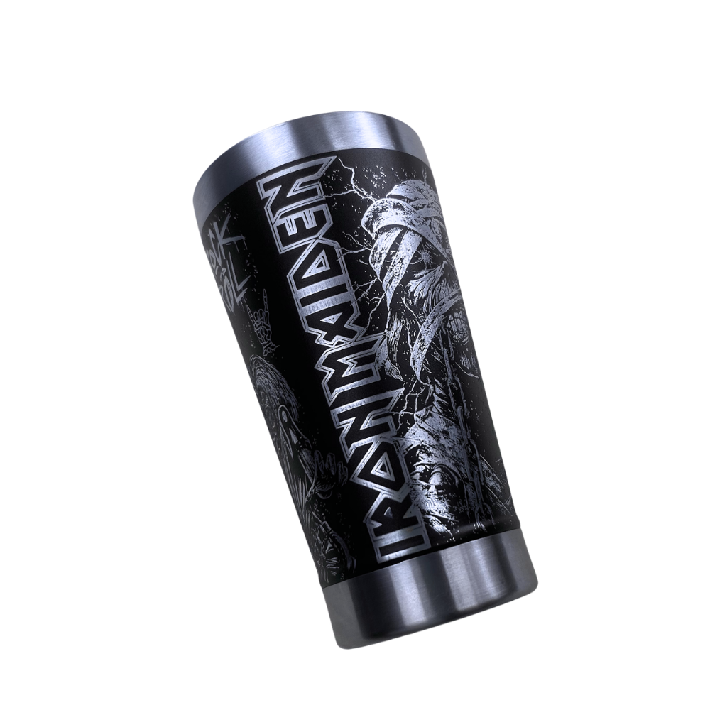 Copo Térmico Iron Maiden | Gravação a Laser 360° Permanente | 475ml | Presente para Fãs de Metal