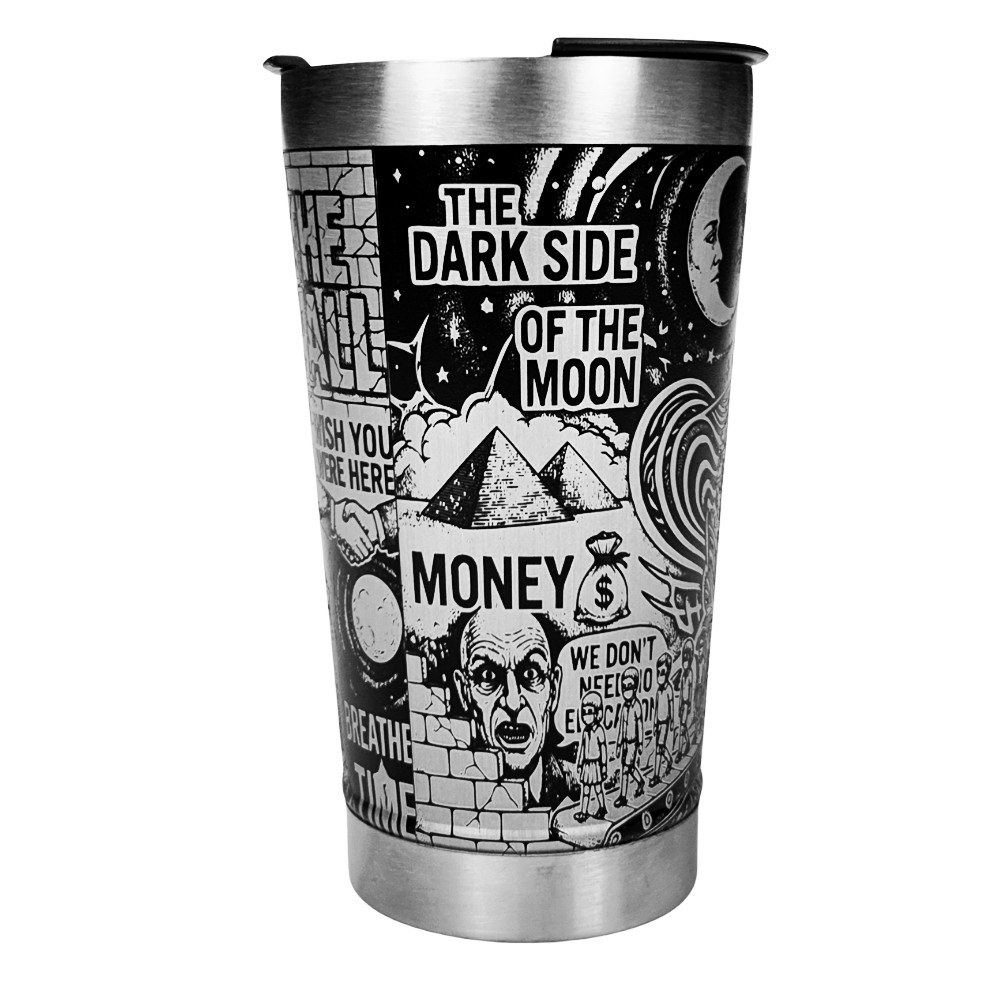 Copo Térmico Pink Floyd | Gravação a Laser 360° Permanente | 475ml | Presente para Fãs de Rock