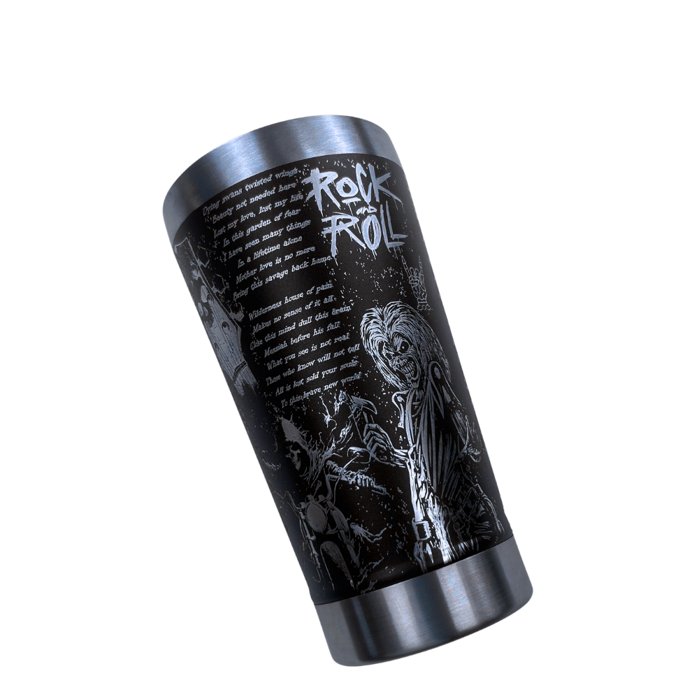 Copo Térmico Iron Maiden | Gravação a Laser 360° Permanente | 475ml | Presente para Fãs de Metal