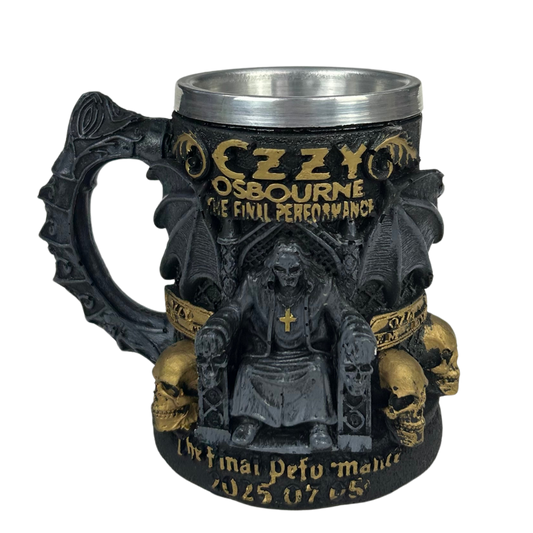 Caneca 3D Ozzy Osbourne | The Final Performance | Asas Morcego | 250ml | Aço Inox