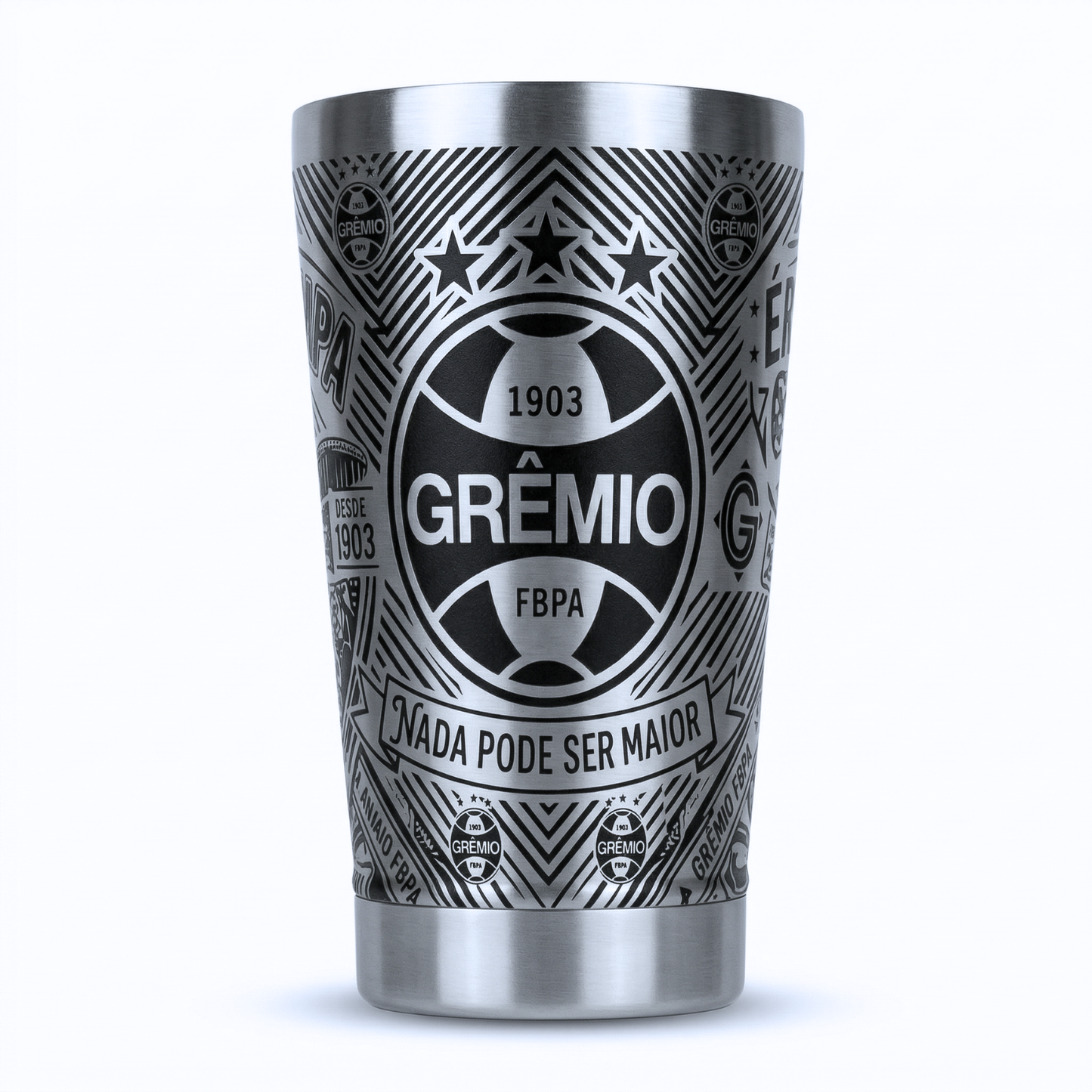 Copo Térmico Grêmio FBPA | Gravação a Laser 360° Permanente | 475ml | Presente para Torcedores