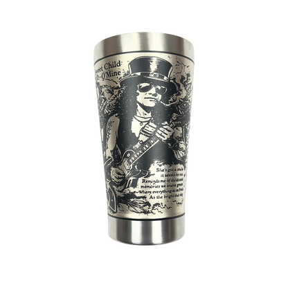 Copo Térmico Guns N' Roses | Gravação a Laser 360° Permanente | 475ml | Presente para Fãs de Rock