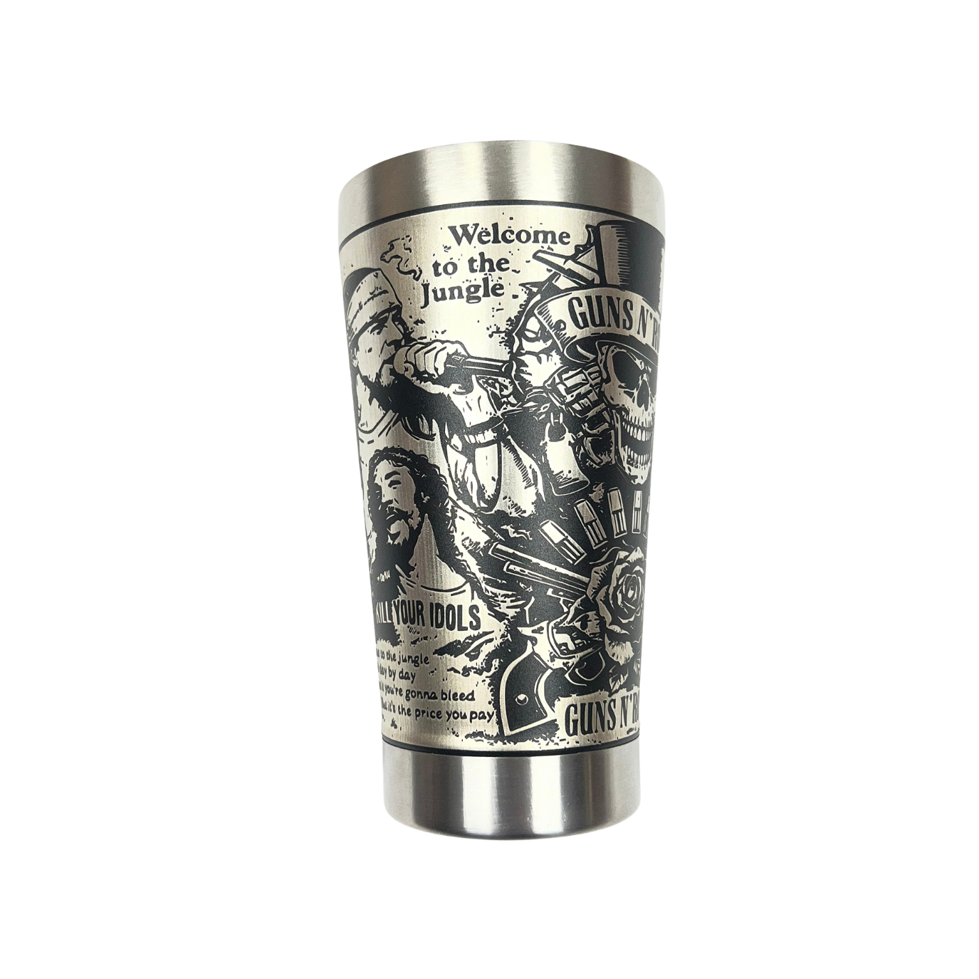 Copo Térmico Guns N' Roses | Gravação a Laser 360° Permanente | 475ml | Presente para Fãs de Rock
