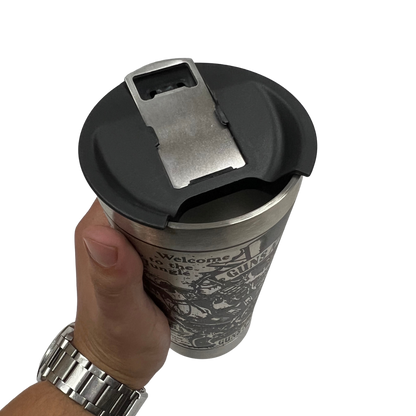 Copo Térmico Guns N' Roses | Gravação a Laser 360° Permanente | 475ml | Presente para Fãs de Rock