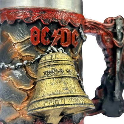 Caneca AC/DC 3D | Sino Hell's Bell | Logo em Relevo | Interior Aço Inox | Presente Rock
