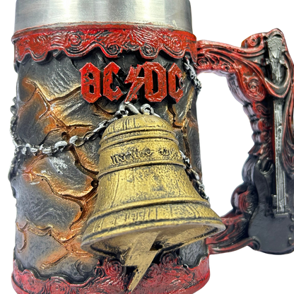 Caneca AC/DC 3D | Sino Hell's Bell | Logo em Relevo | Interior Aço Inox | Presente Rock