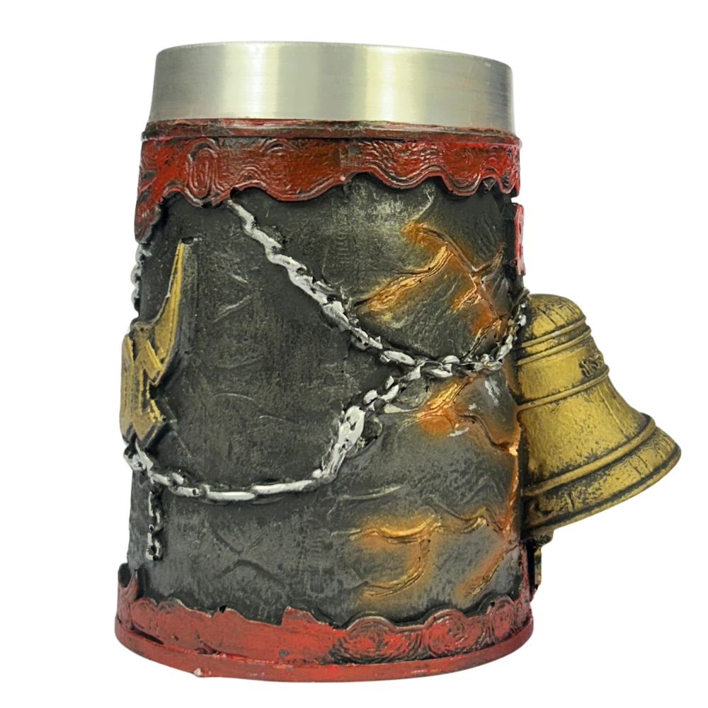 Caneca AC/DC 3D | Sino Hell's Bell | Logo em Relevo | Interior Aço Inox | Presente Rock