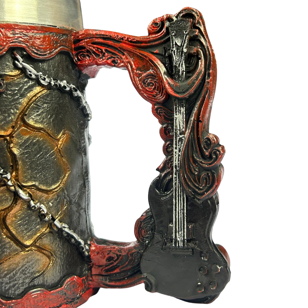 Caneca AC/DC 3D | Sino Hell's Bell | Logo em Relevo | Interior Aço Inox | Presente Rock