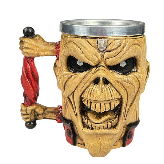 Caneca Artesanal Caveira Rock | Peça Única | Design Dark | Presente para Fãs de Rock