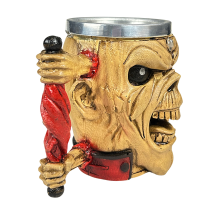 Caneca Artesanal Caveira Rock | Peça Única | Design Dark | Presente para Fãs de Rock