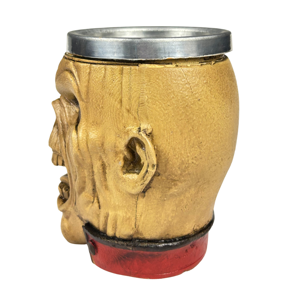 Caneca Artesanal Caveira Rock | Peça Única | Design Dark | Presente para Fãs de Rock