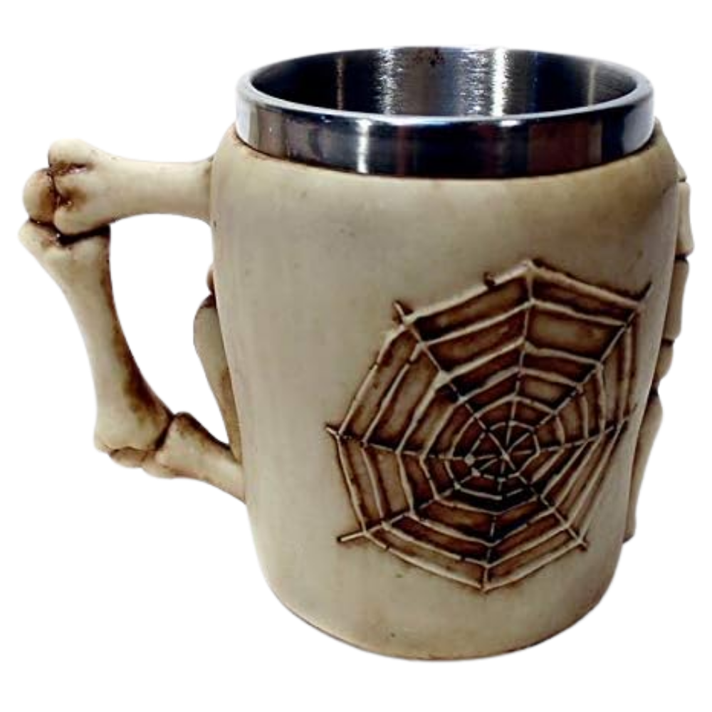 Caneca Caveira Gótica 3D | 350ml | Aço Inoxidável | Design Dark | Presente Único