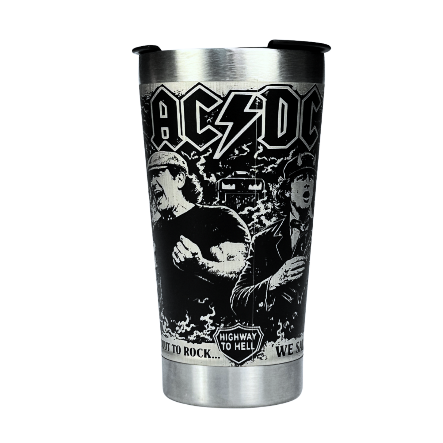 Copo Térmico AC/DC | Gravação a Laser 360° Permanente | 475ml | Presente para Fãs de Rock