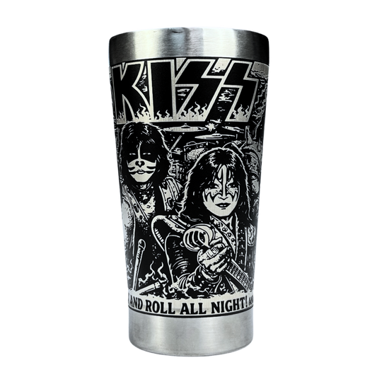 Copo Térmico Kiss | Gravação a Laser 360° Permanente | 475ml | Presente para Fãs de Rock