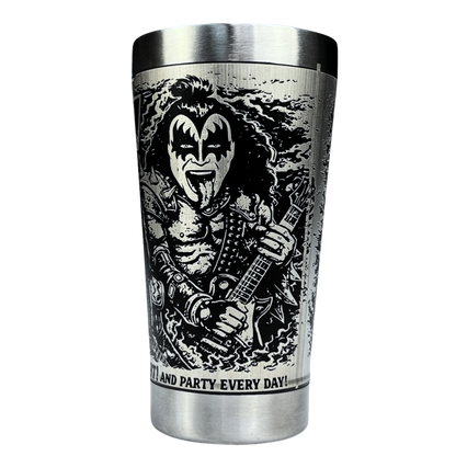 Copo Térmico Kiss | Gravação a Laser 360° Permanente | 475ml | Presente para Fãs de Rock