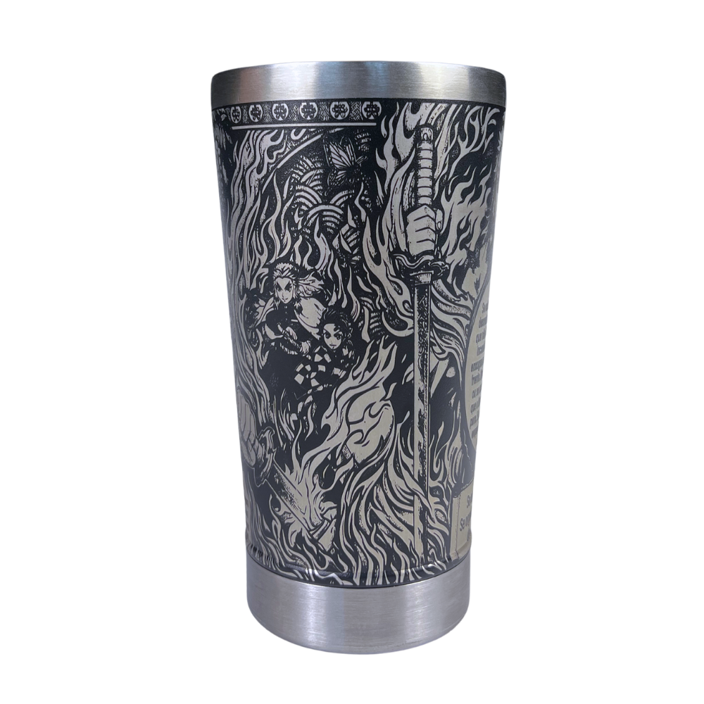 Copo Térmico Demon Slayer | Rengoku | Gravação a Laser 360° | 475ml | Presente para Fãs de Anime