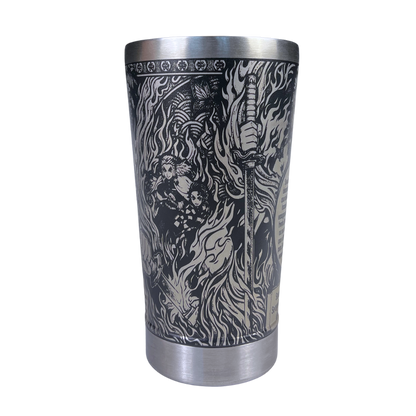 Copo Térmico Demon Slayer | Rengoku | Gravação a Laser 360° | 475ml | Presente para Fãs de Anime