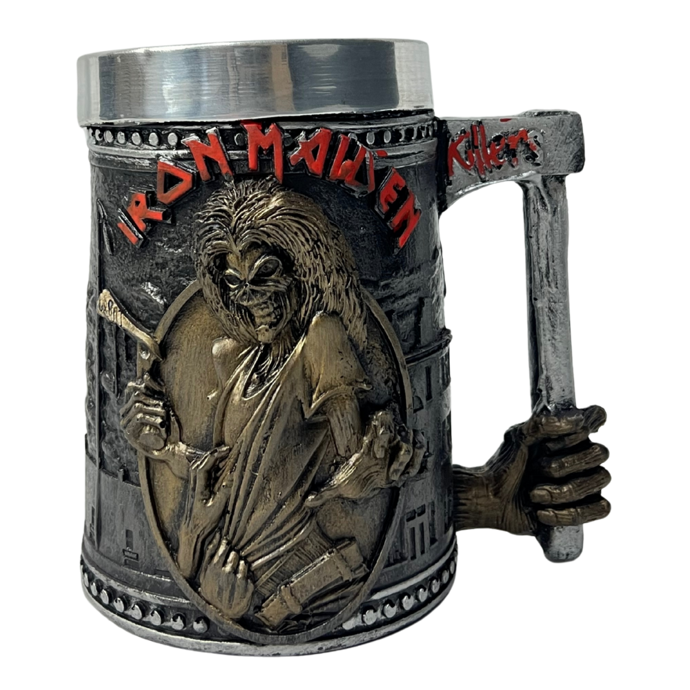 Caneca Artesanal Iron Maiden | Eddie The Head | Peça Única | Presente para Fãs de Metal