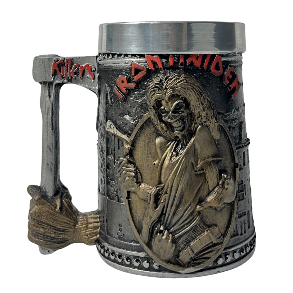 Caneca Artesanal Iron Maiden | Eddie The Head | Peça Única | Presente para Fãs de Metal