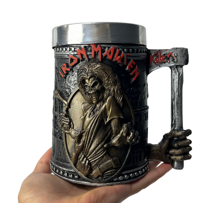 Caneca Artesanal Iron Maiden | Eddie The Head | Peça Única | Presente para Fãs de Metal