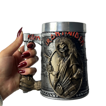 Caneca Artesanal Iron Maiden | Eddie The Head | Peça Única | Presente para Fãs de Metal