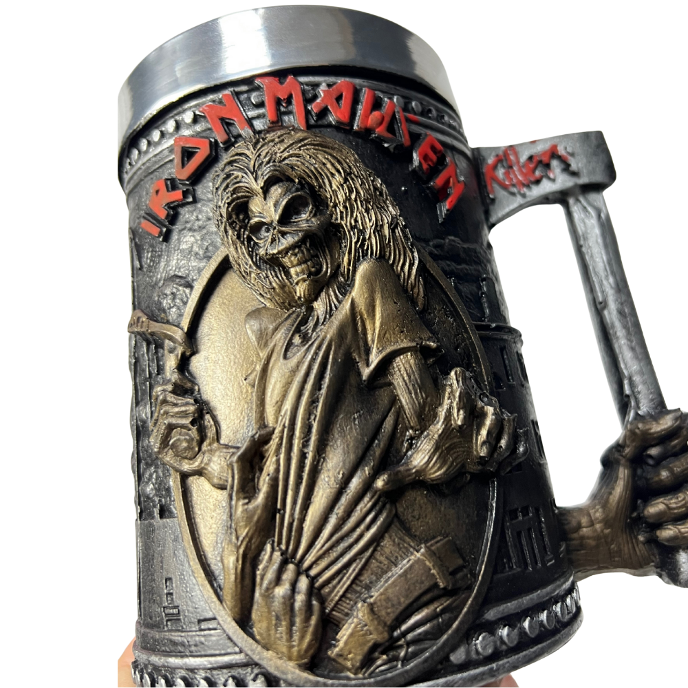 Caneca Artesanal Iron Maiden | Eddie The Head | Peça Única | Presente para Fãs de Metal