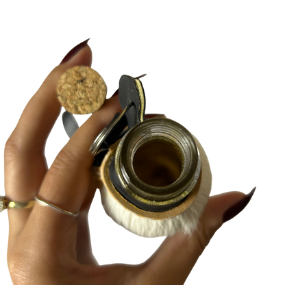 Kit Cantil + Copo Pata de Vaca | Tradição Gaúcha | Costura Dourada | Acabamento Premium