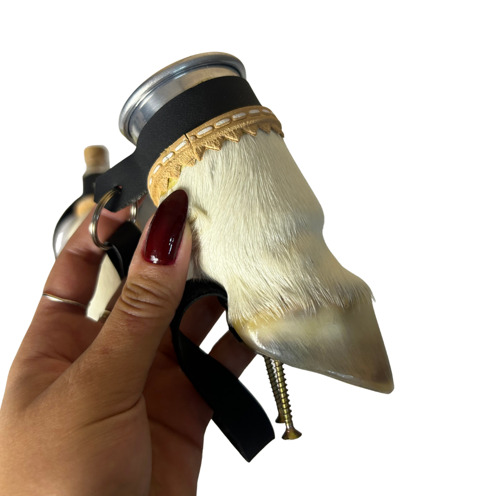 Kit Cantil + Copo Pata de Vaca | Tradição Gaúcha | Costura Dourada | Acabamento Premium