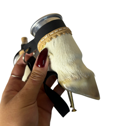 Kit Cantil + Copo Pata de Vaca | Tradição Gaúcha | Costura Dourada | Acabamento Premium