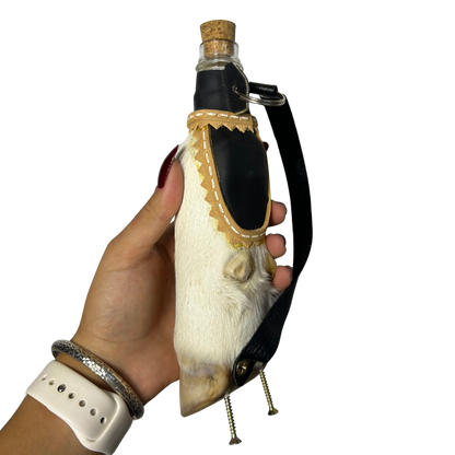 Kit Cantil + Copo Pata de Vaca | Tradição Gaúcha | Costura Dourada | Acabamento Premium