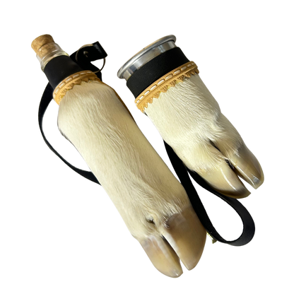 Kit Cantil + Copo Pata de Vaca | Tradição Gaúcha | Costura Dourada | Acabamento Premium