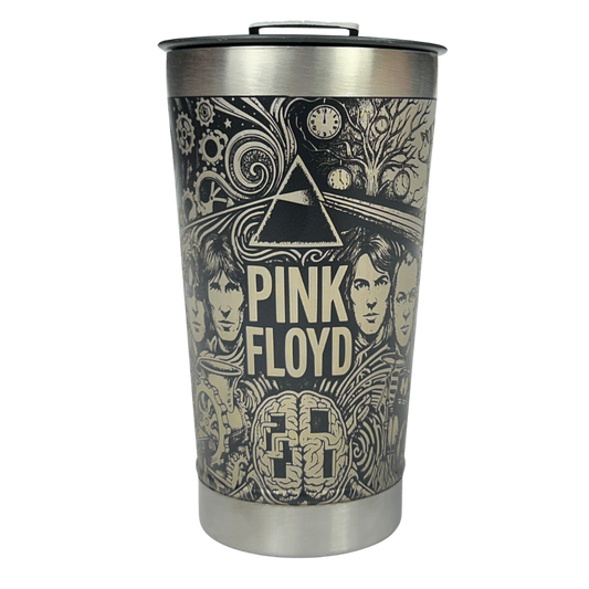 Copo Térmico Pink Floyd | Gravação a Laser 360° Permanente | 475ml | Presente para Fãs de Rock