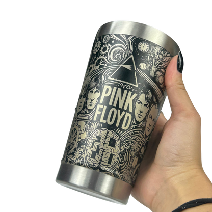 Copo Térmico Pink Floyd | Gravação a Laser 360° Permanente | 475ml | Presente para Fãs de Rock