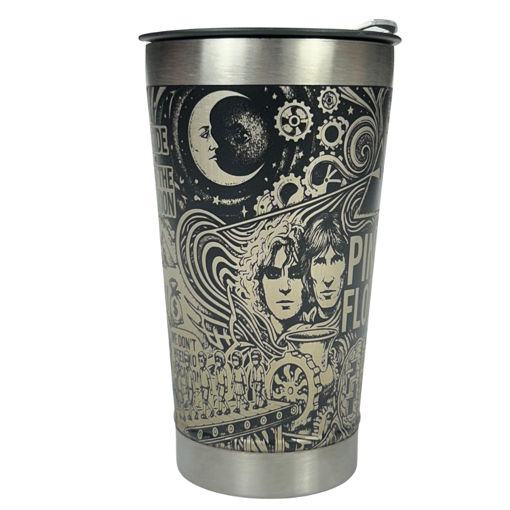 Copo Térmico Pink Floyd | Gravação a Laser 360° Permanente | 475ml | Presente para Fãs de Rock