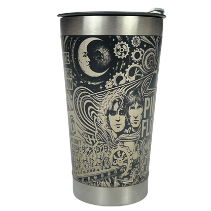 Copo Térmico Pink Floyd | Gravação a Laser 360° Permanente | 475ml | Presente para Fãs de Rock