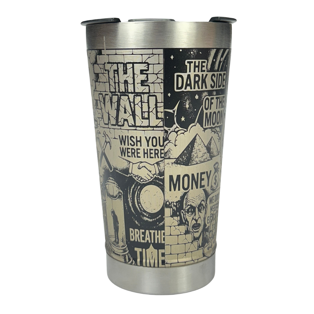 Copo Térmico Pink Floyd | Gravação a Laser 360° Permanente | 475ml | Presente para Fãs de Rock