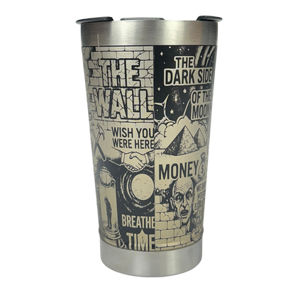 Copo Térmico Pink Floyd | Gravação a Laser 360° Permanente | 475ml | Presente para Fãs de Rock
