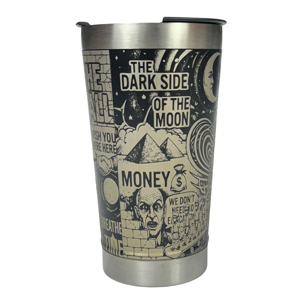 Copo Térmico Pink Floyd | Gravação a Laser 360° Permanente | 475ml | Presente para Fãs de Rock