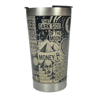 Copo Térmico Pink Floyd | Gravação a Laser 360° Permanente | 475ml | Presente para Fãs de Rock