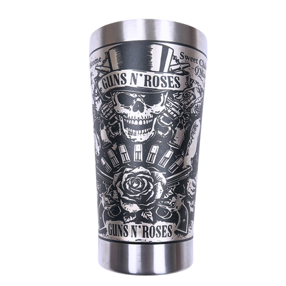 Copo Térmico Guns N' Roses | Gravação a Laser 360° Permanente | 475ml | Presente para Fãs de Rock