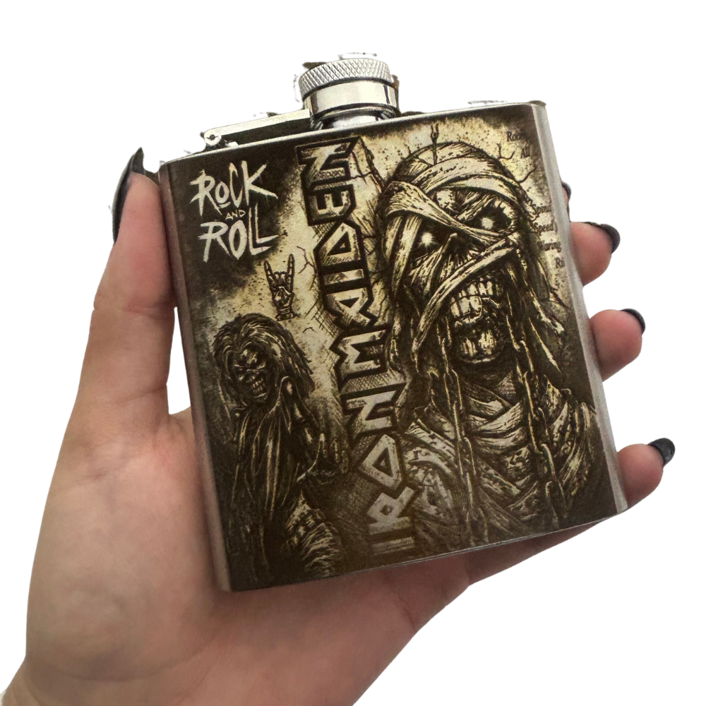 Cantil Iron Maiden | Rock and Roll | 169,8ml | Presente para Fãs de Heavy Metal