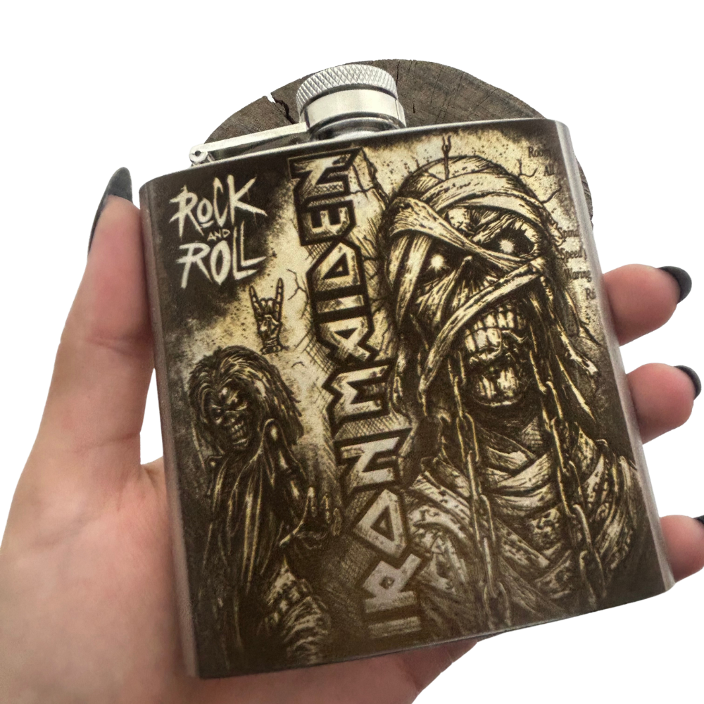 Cantil Iron Maiden | Rock and Roll | 169,8ml | Presente para Fãs de Heavy Metal