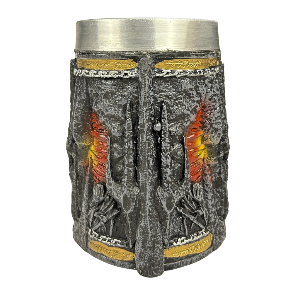 Caneca Senhor dos Anéis | Olho de Sauron 3D | Interior Aço Inox | Medieval | Presente Único